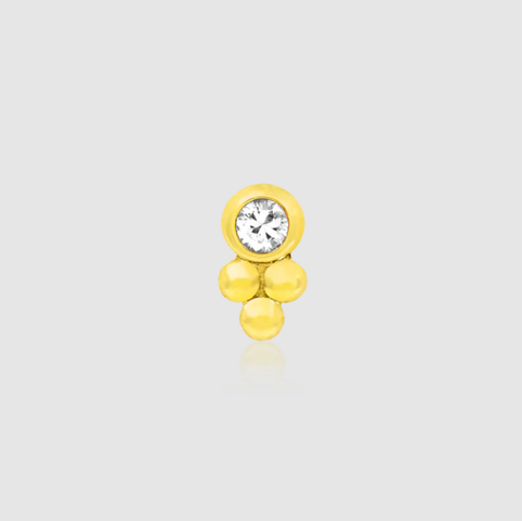 Bezel-Set Tri-Bead