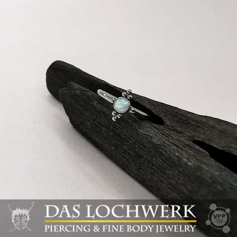 Beaded Opal Captive Ring